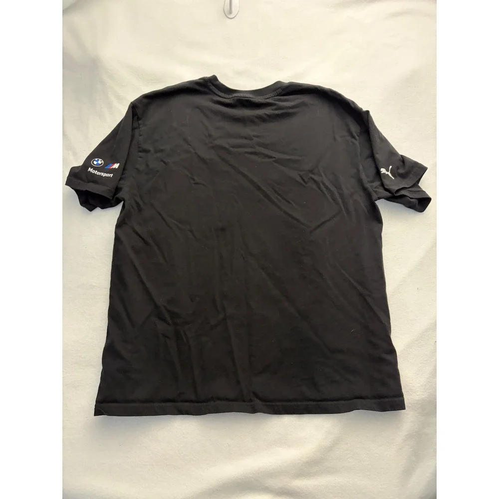 Puma BMW Mens Large Motorsport Graphic T-Shirt Black Racing Car Teee